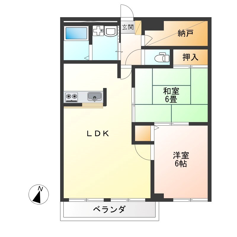 優泰佳ガーデンコート B-302号室 間取り