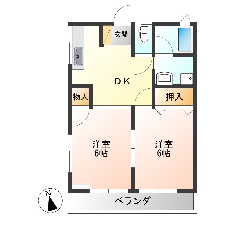 コーポ千代 101号室 間取り