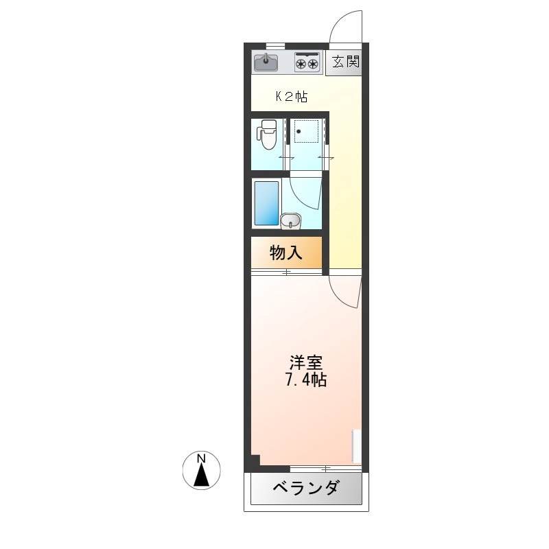 ACTY大曽 205号室 間取り