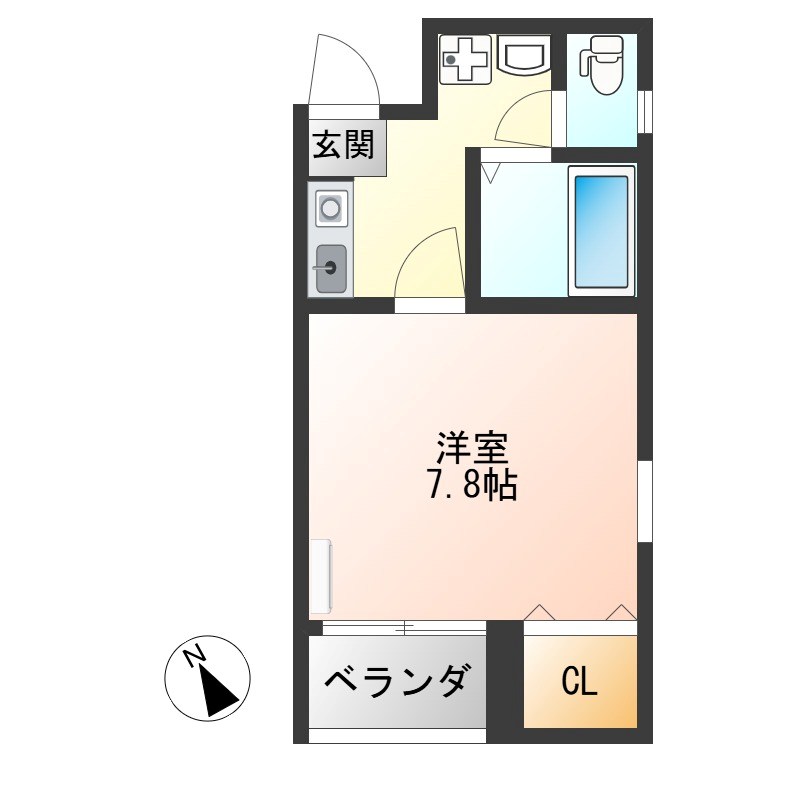 アローステート 401号室 間取り