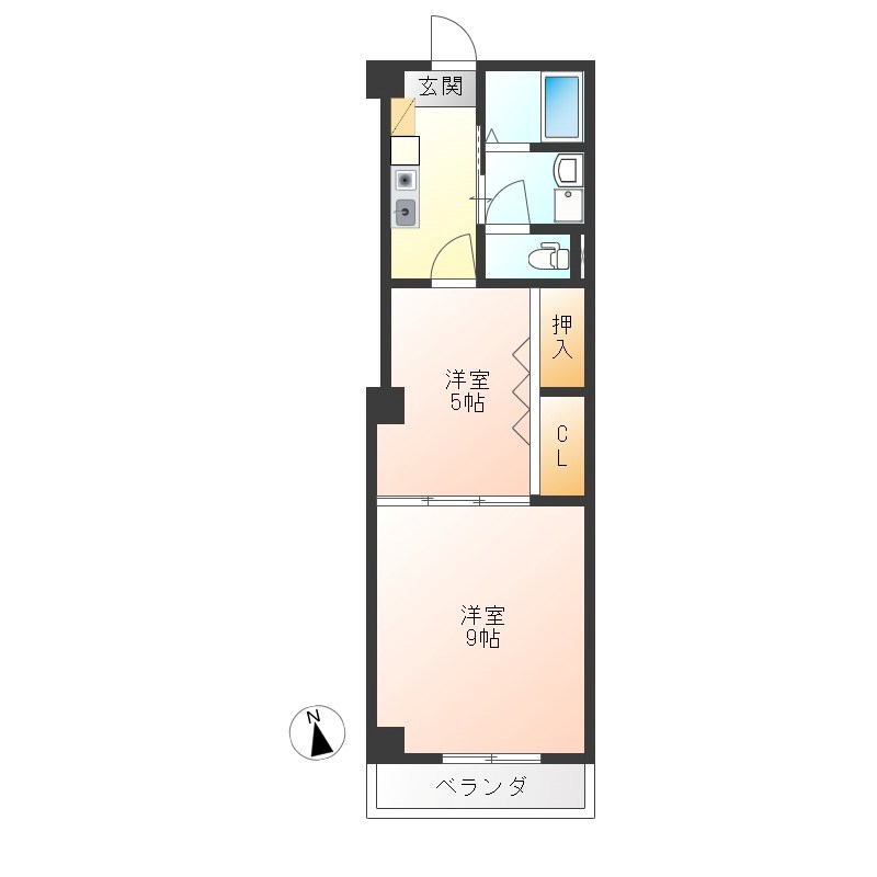 プレステージ祇園 406号室 間取り