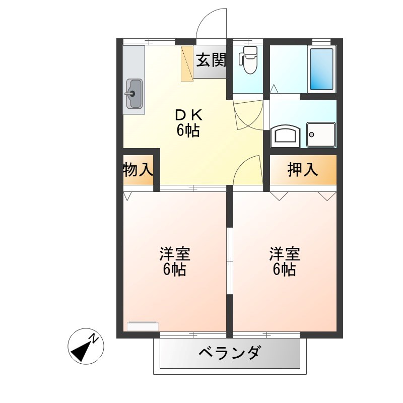 コーポ玉田 間取り図