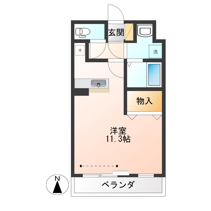 グラン・パスモ 102号室 間取り
