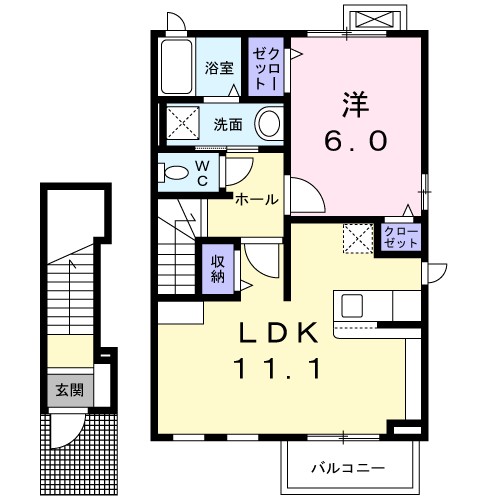 メゾン・ソレイユＢ 203号室 間取り