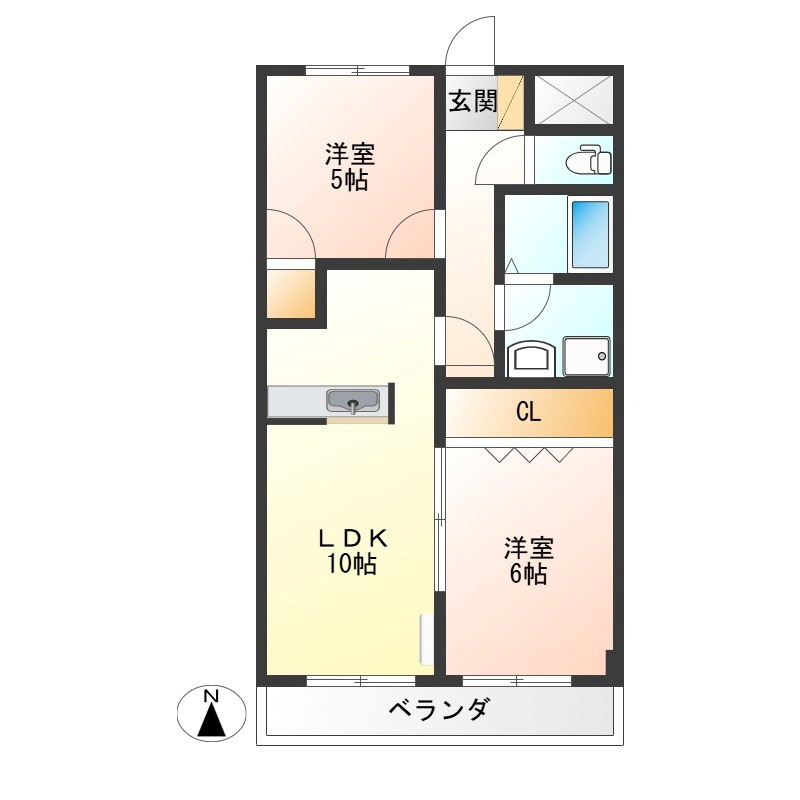 エクセレンスA 306号室 間取り