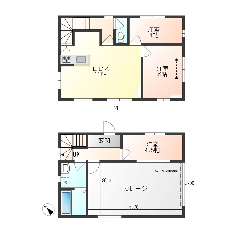 今泉ガレージ付き戸建 間取り