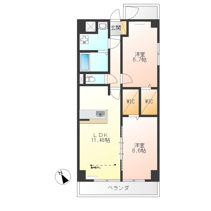 グランヒルズ 301号室 間取り