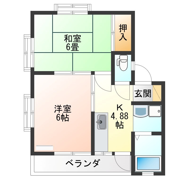 メゾン氷室(旧メゾン・ドォ・フローラ) 202号室 間取り