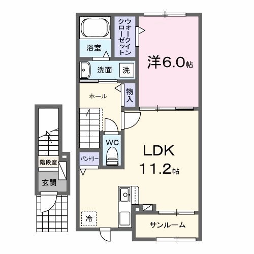 カミーノ　アムレト　Ⅱ 202号室 間取り