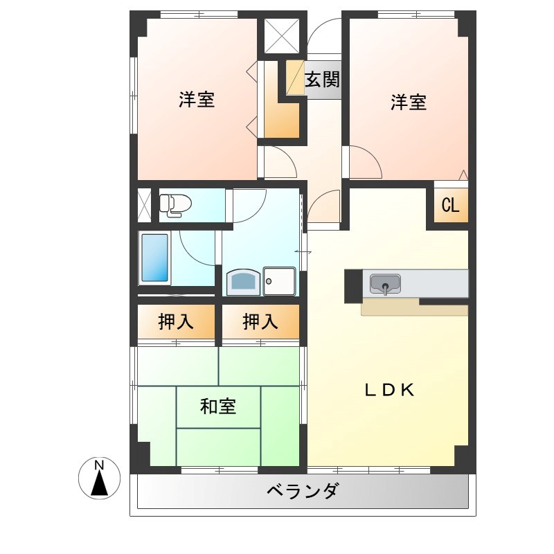 アーバンコートＫ 104号室 間取り