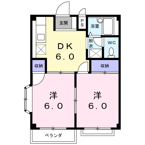 エルディム若月Ｆ 105号室 間取り