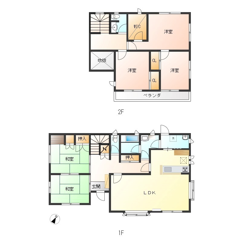 戸祭台貸家 間取り
