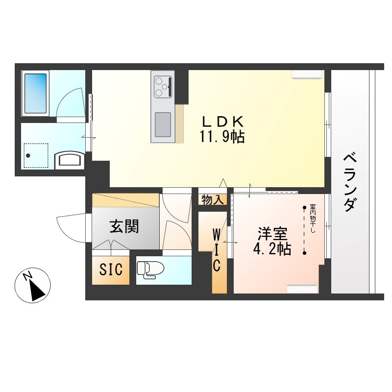 ジ　ワン　今泉 101号室 間取り