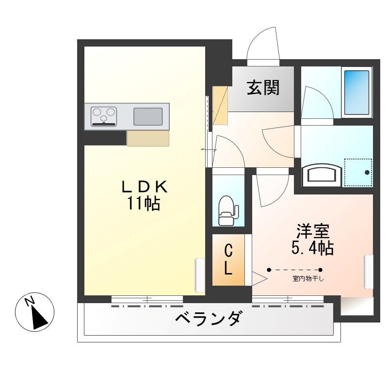 ジ　ワン　今泉 102号室 間取り