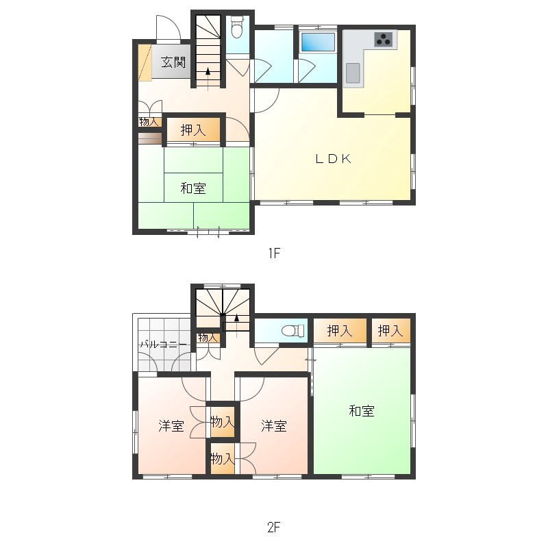 西川田本町・池田一般住宅 間取り