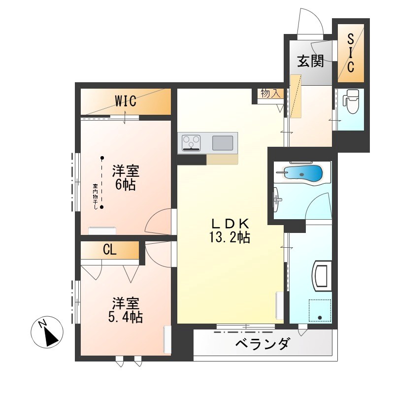 ジ　ワン　今泉 105号室 間取り