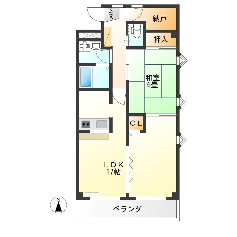 優泰佳ガーデンコート C-303号室 間取り
