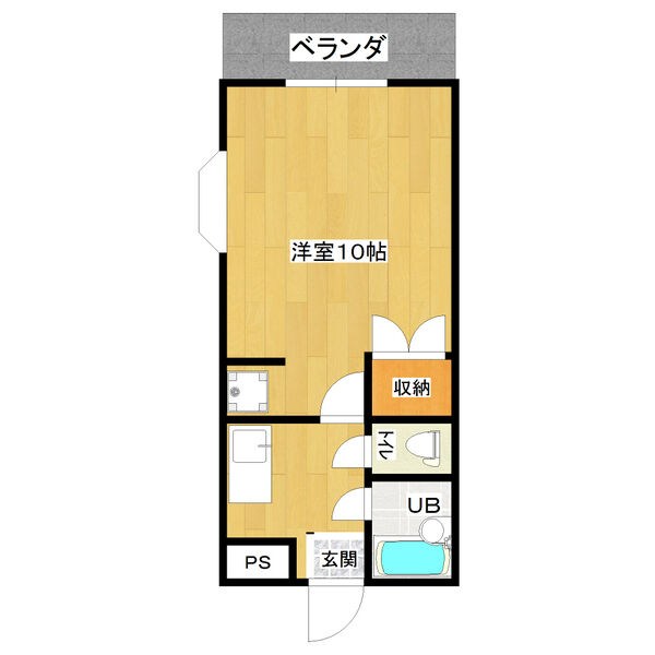 カスティールイン宇都宮 308号室 間取り