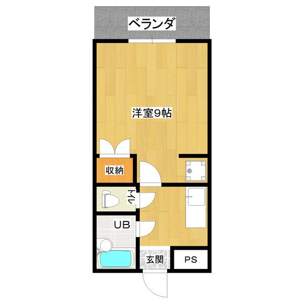 カスティールイン宇都宮 307号室 間取り