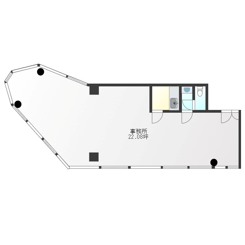 本多ビル 3F-A号室 間取り