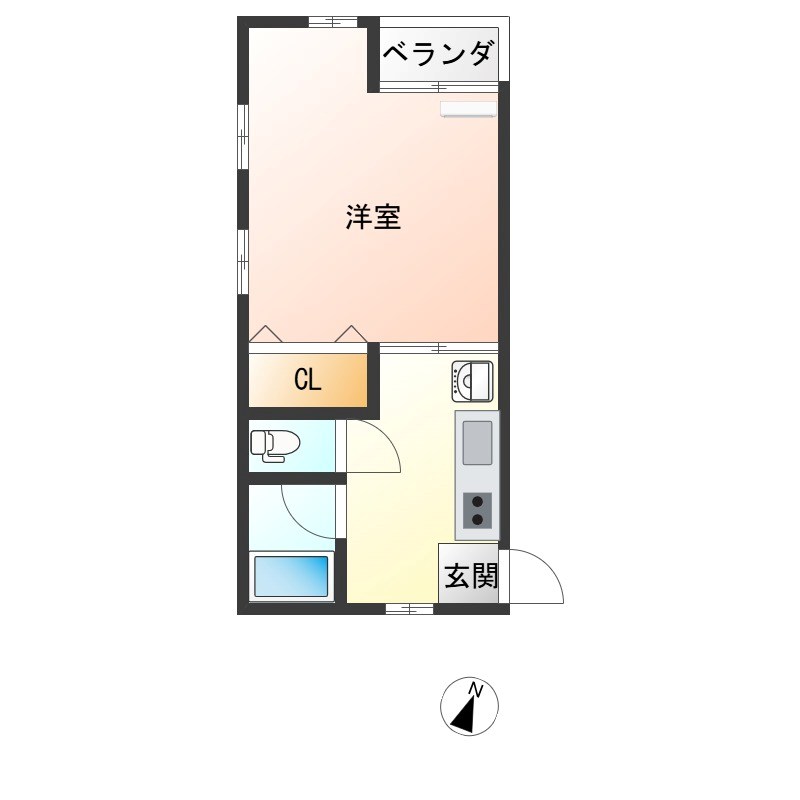 ドミトリー白樺 201号室 間取り