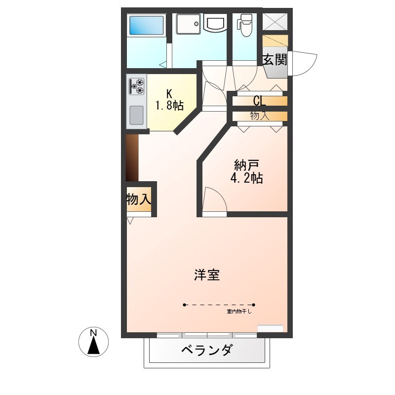 すずらんⅦ 3E号室 間取り
