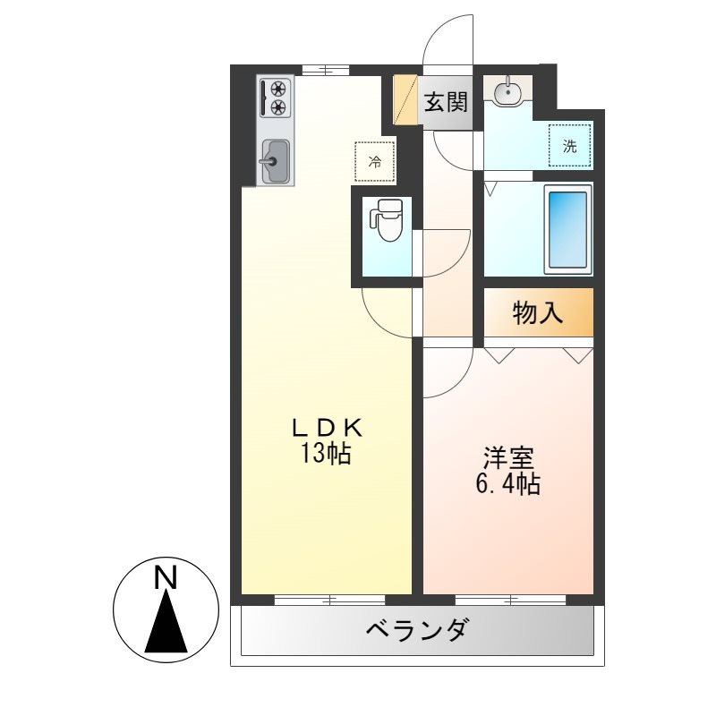 エフ　プラッツ 302号室 間取り