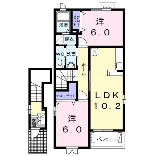 グランド・エース 201号室 間取り