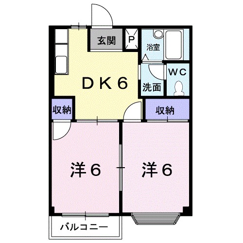 ユリカハイツ　Ⅲ 202号室 間取り