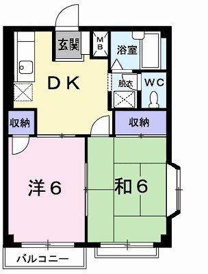 フランボワーズＣ 201号室 間取り