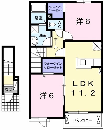 フィオーレ 203号室 間取り