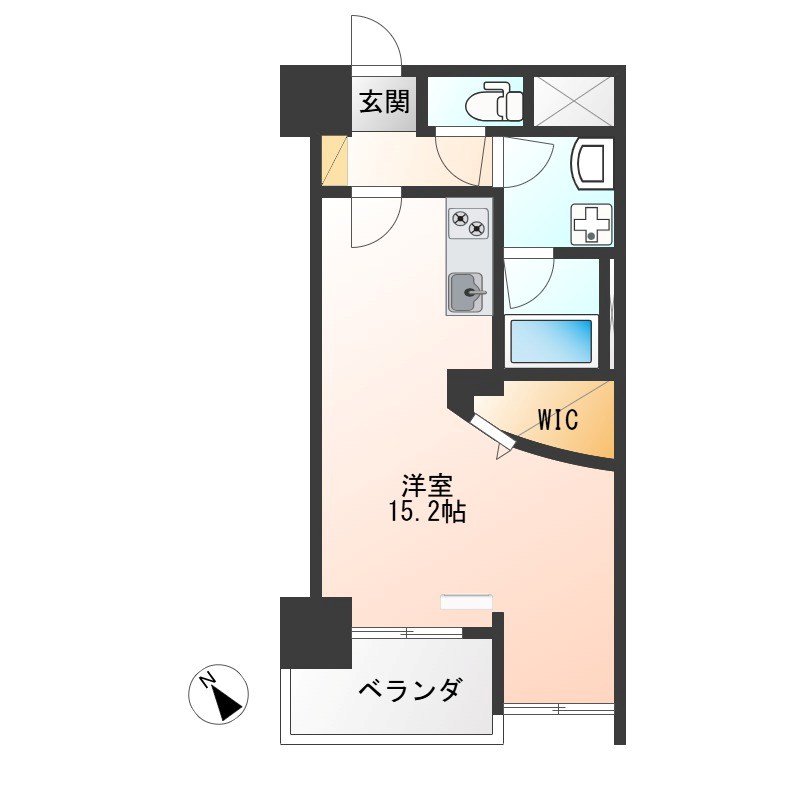 ビュー雷神Ⅲ 602号室 間取り
