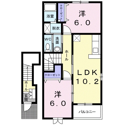 パーク　リア　レジデンスＡ 204号室 間取り