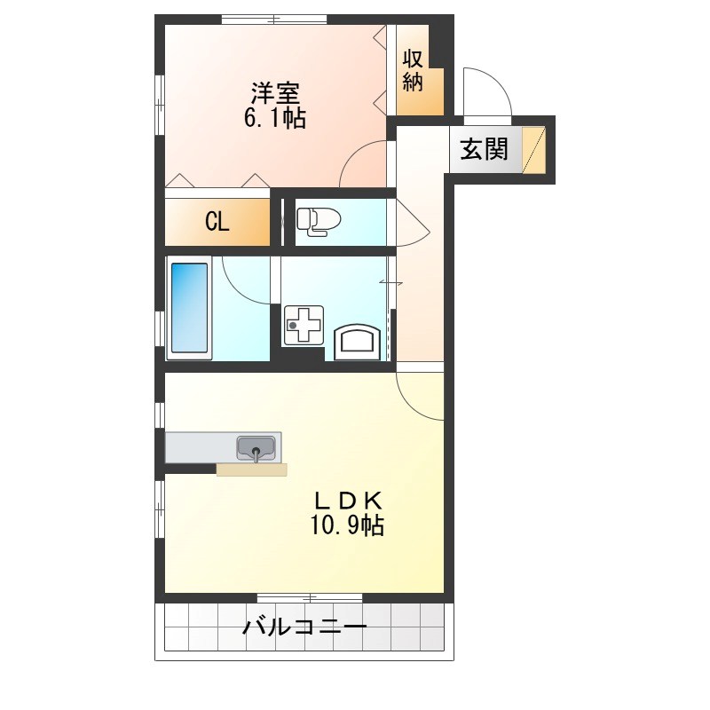Ｍ.グラード 207号室 間取り