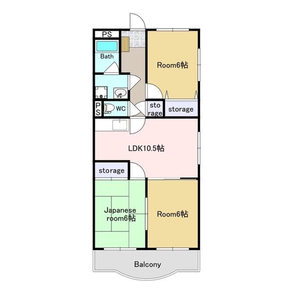 サンライズ田宗 306号室 間取り