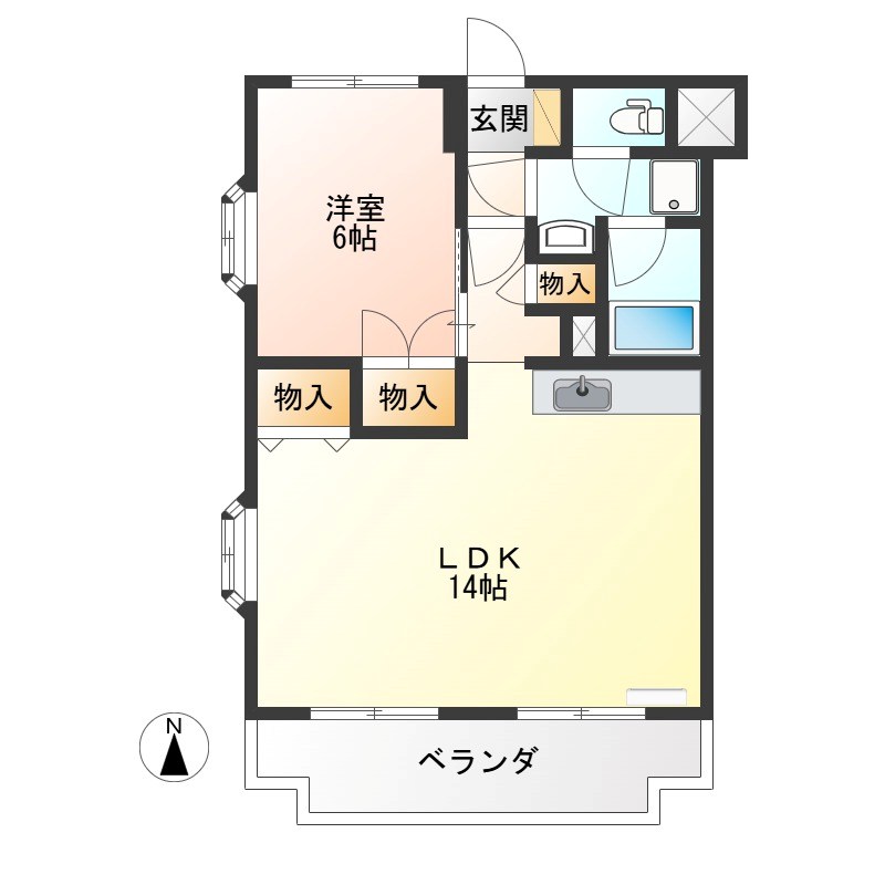 レジデンス三和 101号室 間取り