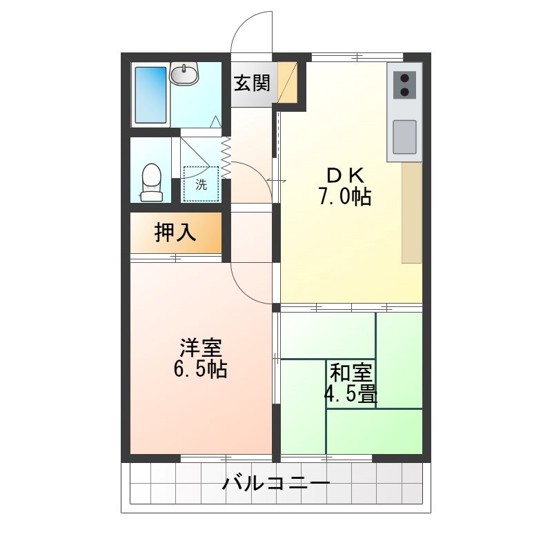 コーポ・ホザワ 103号室 間取り
