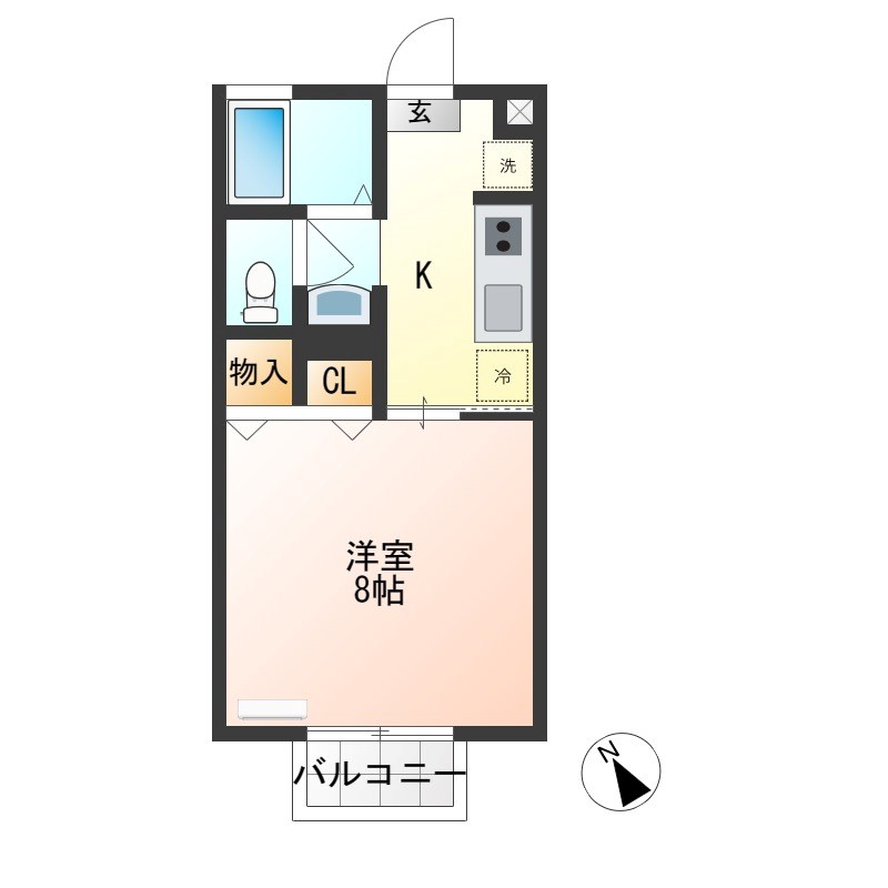 ピコリーノ 102号室 間取り