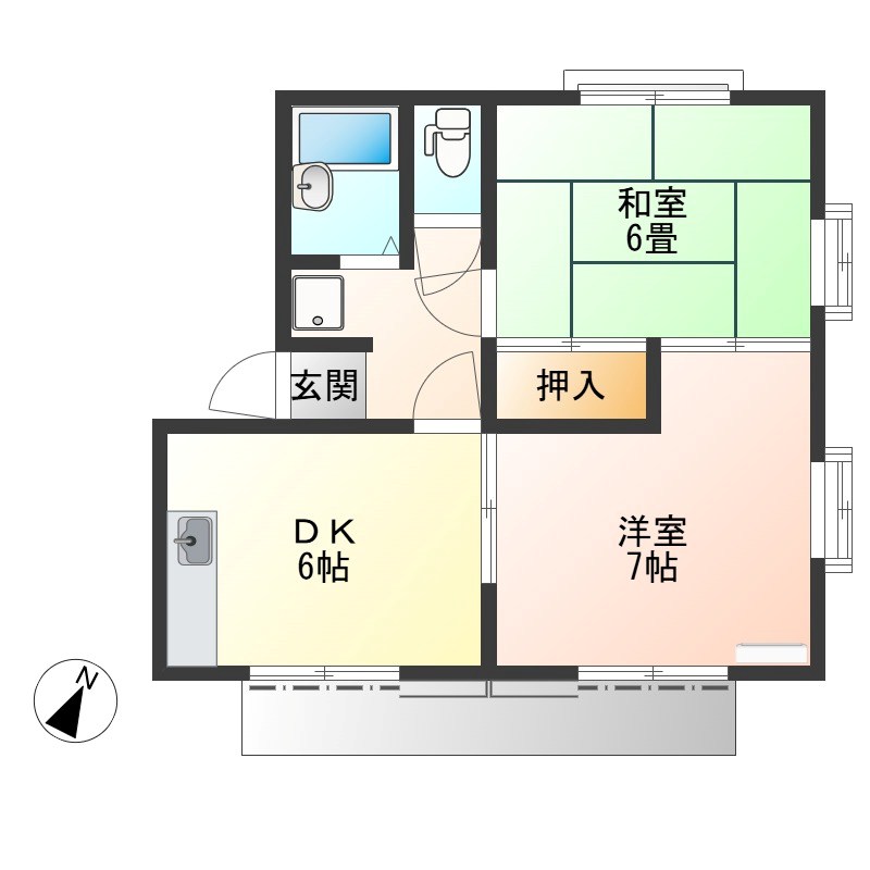 コーポメイフェア 101号室 間取り