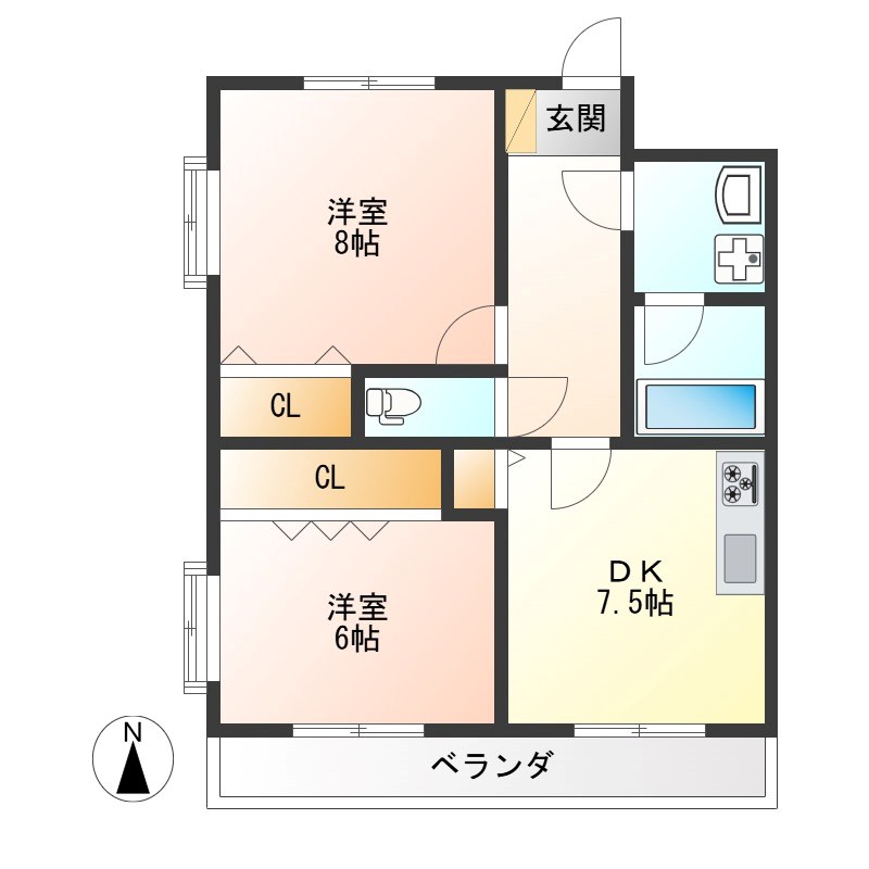 ピソ・ベルデ 405号室 間取り
