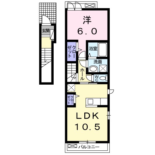 ヴィータ　セレーナＡ 201号室 間取り