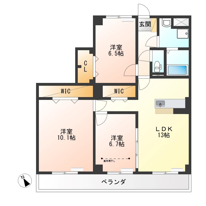 Refuge・F 503号室 間取り