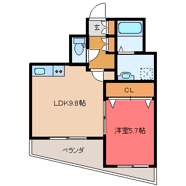 中今泉ヴィラージュマンション 801号室 間取り