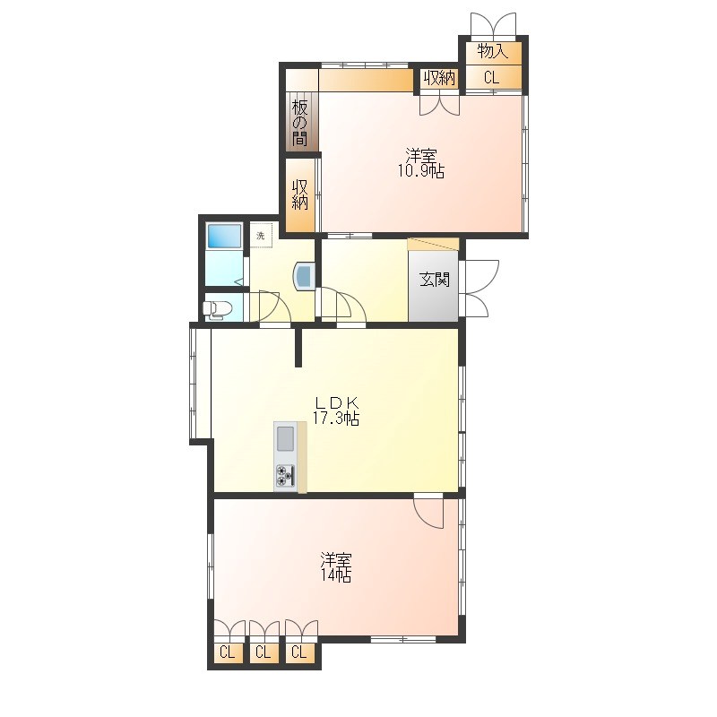 駒生町平屋戸建て 間取り