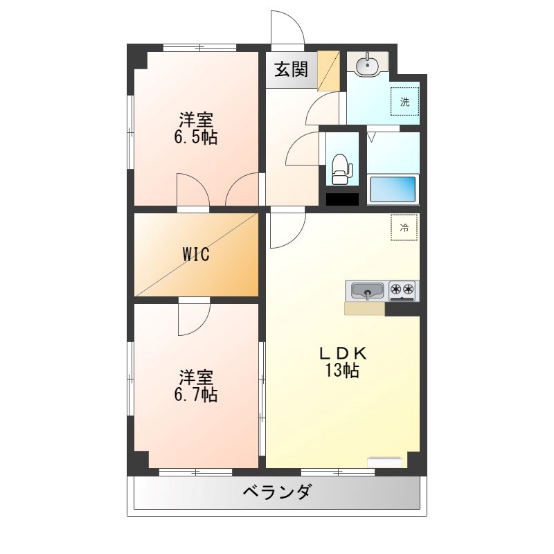 Refuge・F 301号室 間取り