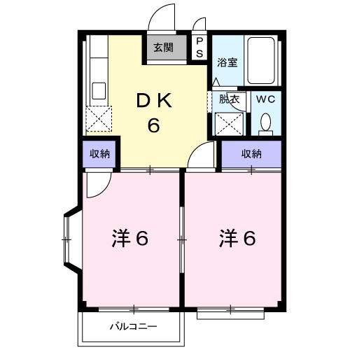フランボワーズＨ 203号室 間取り