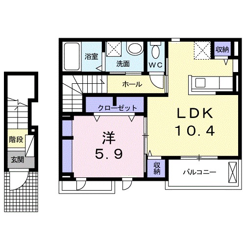 ジュネス 202号室 間取り