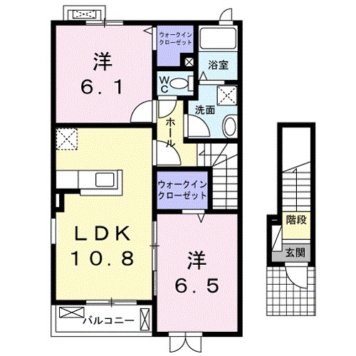 リビエラ　Ｄ 201号室 間取り