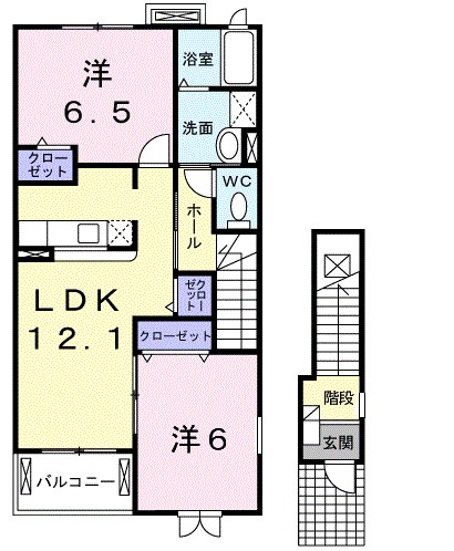 エレヴァ―トピアＤ 203号室 間取り