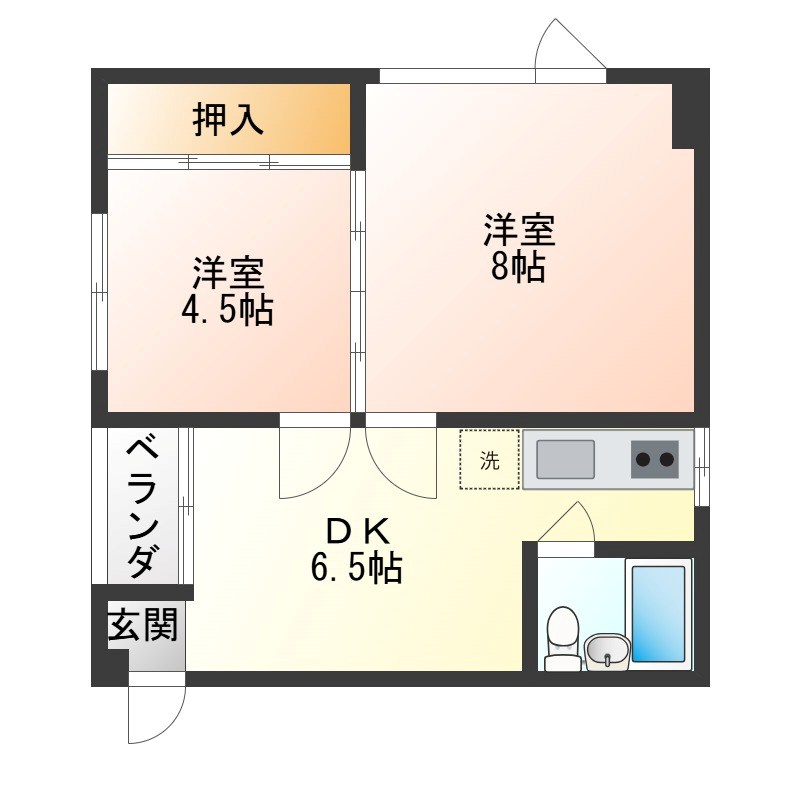 大手町ハイツ 303号室 間取り